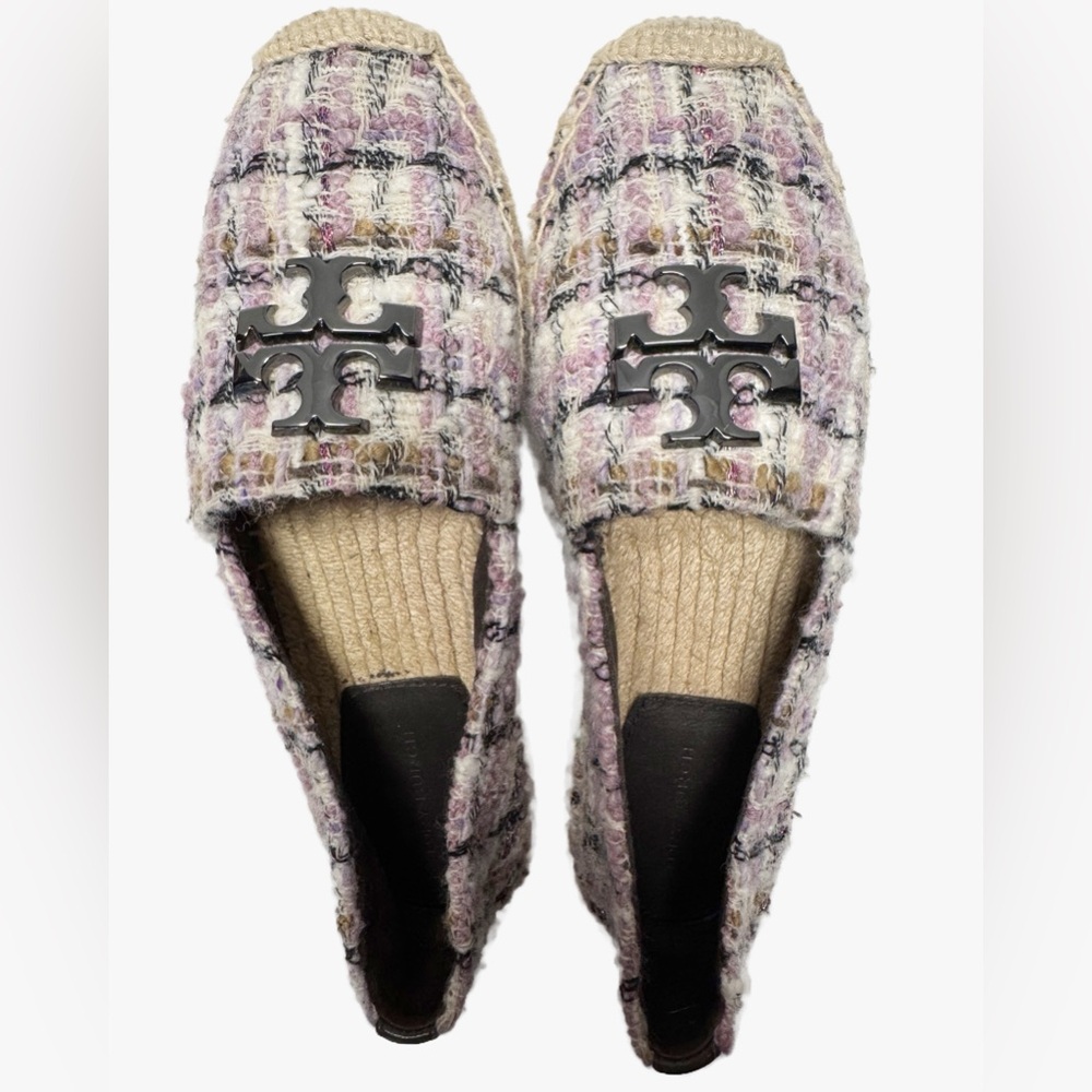 Tory Burch | Everly Tweed Espadrille -Purple Multicolor Tweed - Picture 11 of 12
